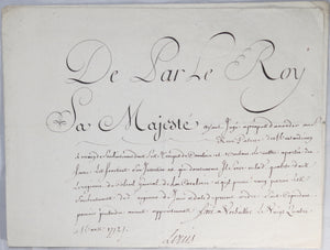 1772 Louis XV pour Sr. Montaudouin, Sous-lieutenant régiment Colonel Général