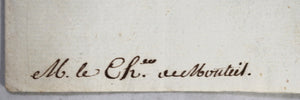 1774 lettre de Sartine au Capitaine de Vaisseau Ch. de Monteil
