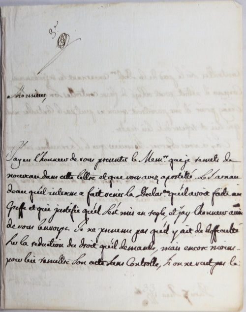 1775 lettre de Lambert, sera contrôleur général des finances Louis XVI