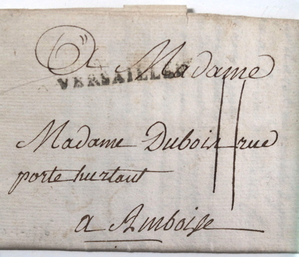 1776 Paris lettre achat tapisserie rue St. Antoine, curé d'Amboise