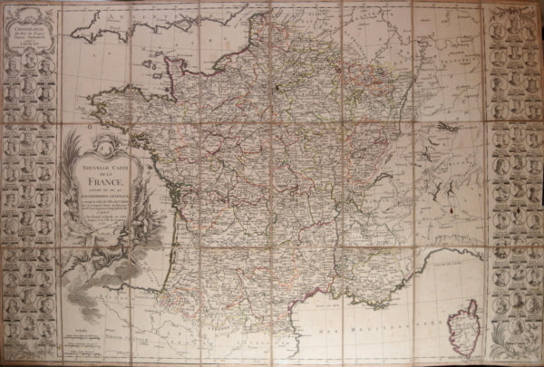 1781 Brion de la Tour carte de France et ses 40 Gouvernements Généraux