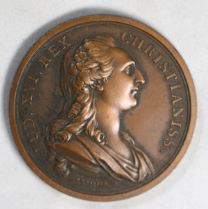  1781 médaille buste de Louis XVI et Marie-Antoinette, par Duvivier