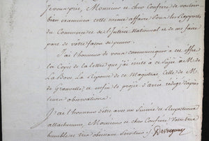 1786 Paris lettre Comte de Vergennes, Conseiller d’État Louis XVI
