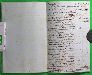 1787 Perpignan - livre de dépense manuscrit (Perruquier, Cordonnier et Blanchisserie)