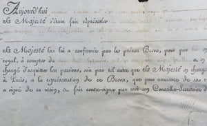 1787 pension pour Antoine d'Orlan de Polignac, signé Louis et Brienne