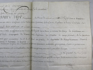 1788 charge Lieutenant en 2nd cavalerie, Louis XVI et comte de Brienne