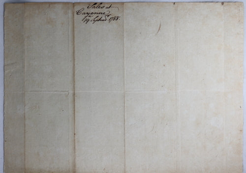 1788 sales items off Schooner from Philadelphia in French Guiana