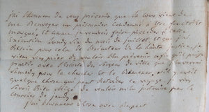 1789 France lettre de Tartas, fouetter et marquer un prisonnier