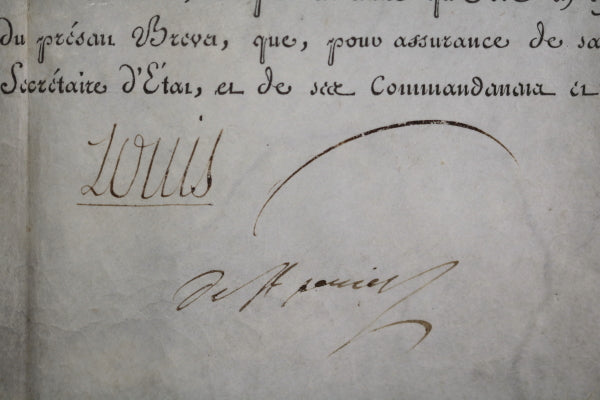 1789 Versailles, brevet de pension pour veuve, garçon Petit Écurie du Roi