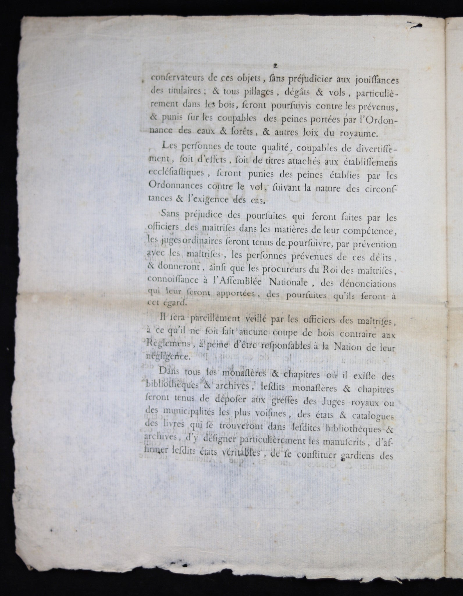 1789 Lettres Patentes du Roi sur Biens Ecclésiastiques