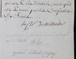 1789 congé Lt. en 2nd Régiment de la Reine - Duc de Coigny