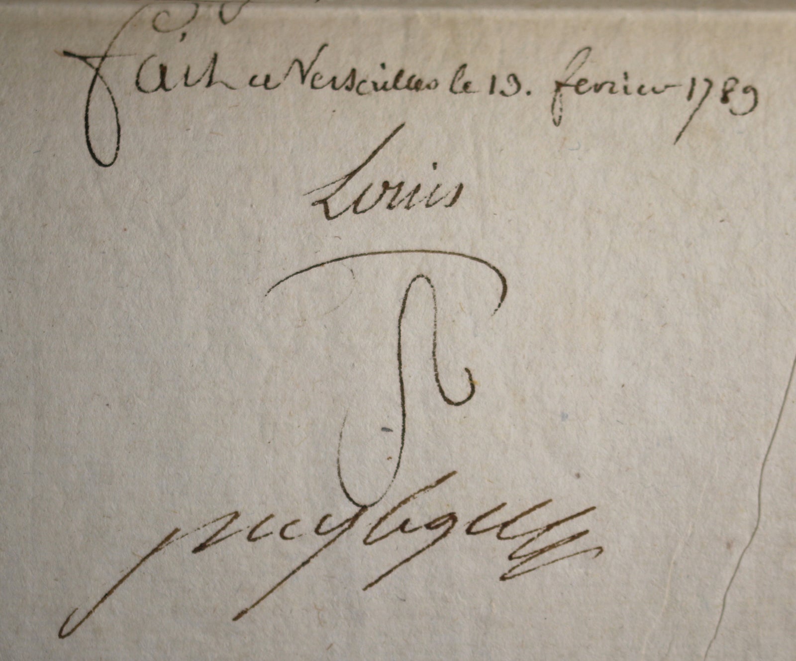 1789 ordre de mission pour Dragons, signé Louis XVI et Puysegur