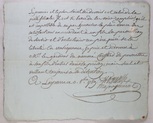 1789 permission pour fils, son père en prison (Gironde)