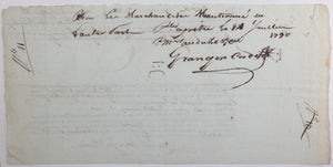 1790 connaissement maritime, livraison vin de Bordeaux à Guadeloupe