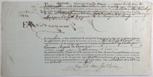 1790 connaissement maritime, livraison vin de Bordeaux à Guadeloupe
