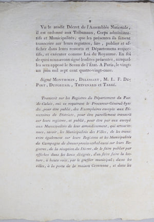 1791 décret durant fuite Louis XVI à Varennes, on enlève sa sanction!