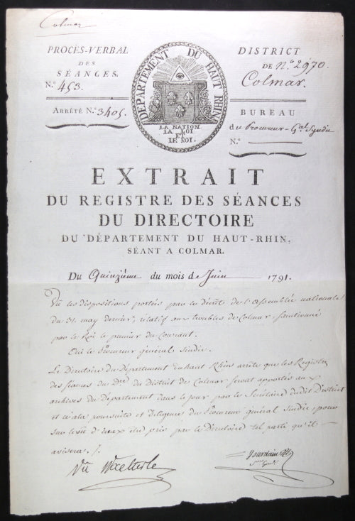 1791 émeutes religieuses à Colmar, mesures de l'Assemblée Nationale
