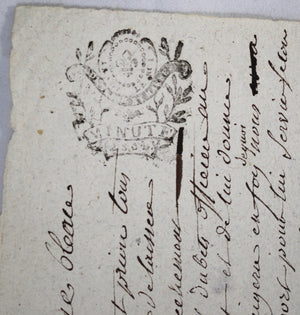 1791 passport de Fontainebleau pour le royaliste Comte de Charbonnel