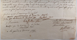 1791 demande par vicaire de l’Ariège, aide à une famille en détresse