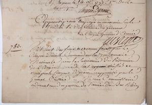 1792 Mayence subsistance prisonnniers, signé Gnl Custine, commissaires