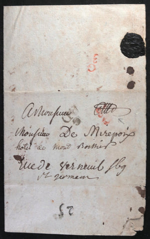 1792 Paris lettre au Comte de Mirepoix faubourg St Germain