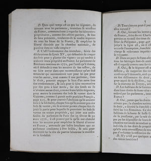 1792 pamphlet ‘Traité de l’injustice des droits Féodaux'