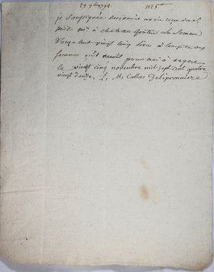1792 quittance paiement pour Collas de L'Esperonnière (Château-Gontier)