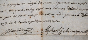 1793 Pernes (Drôme) attestation médicale, conscrit ne peut pas servir
