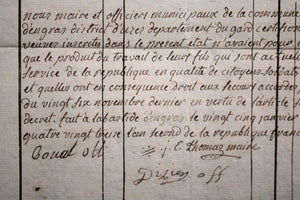 1793 Uzès (Gard) veuves ayant droit aux secours de la République