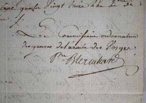 1793 7e Regiment Chasseurs à Cheval, signé générals Custine et Wimpffen