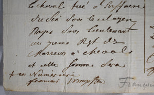 1793 7e Regiment Chasseurs à Cheval, signé générals Custine et Wimpffen