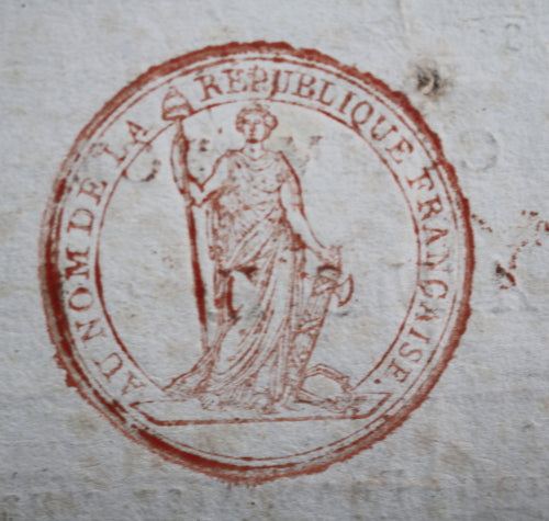 1794 francisation barque, signé Desforges Ministre Affaires étrangères