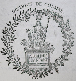 1793 Colmar (Haut-Rhin) paiement livraison cloche d'église