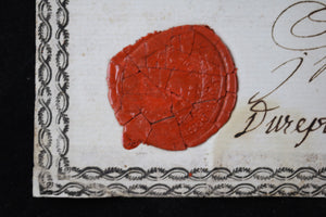 1793 brevet de brigadier des Gendarmes Nationaux de la Dordogne