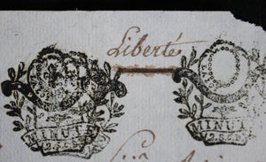 1793 certificat de bonne conduite 6e Bat. l'Yonne (Maubeuge)