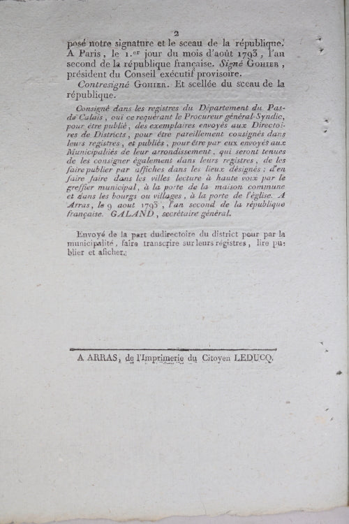 1793 décret confiscation maisons autres édifices portant Armoiries