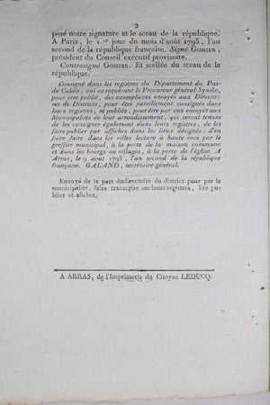 1793 décret confiscation maisons autres édifices portant Armoiries