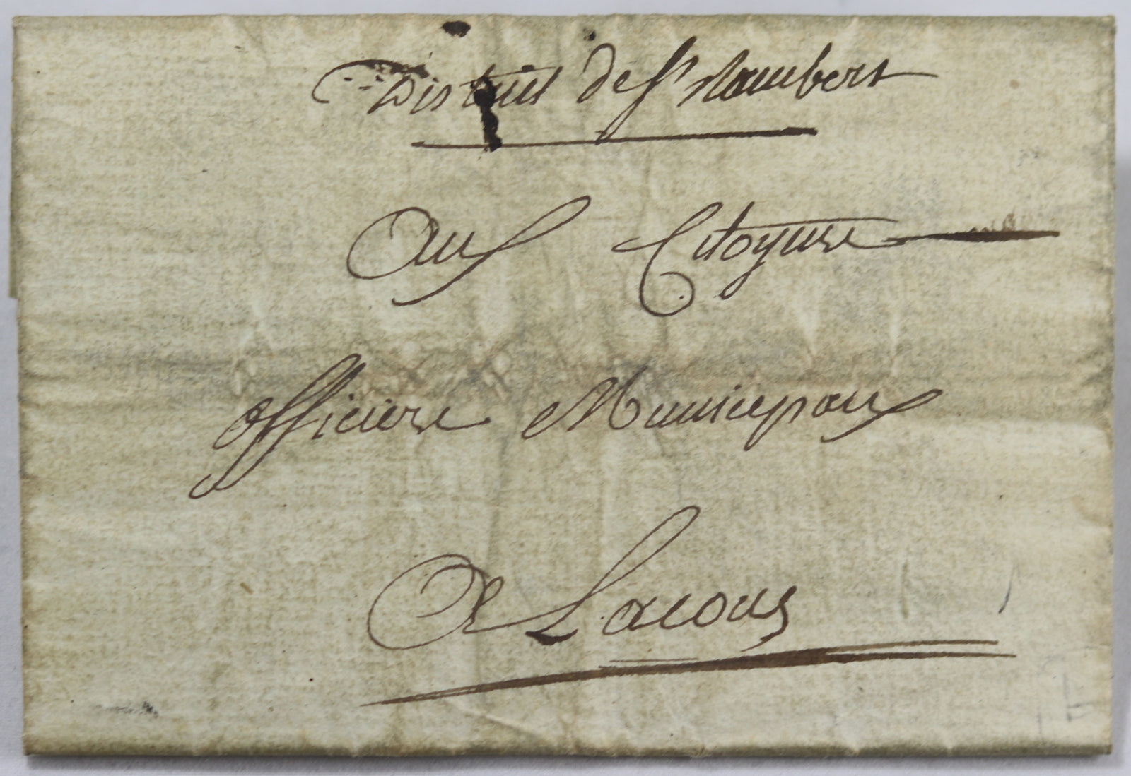 1793 lettre district St Rambert (Bugey), dénonciation d’un soldat