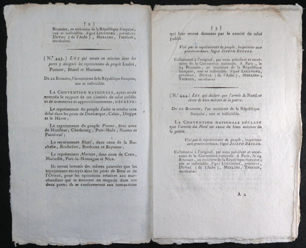 1794 Bulletin des Lois de la République Française No. 85