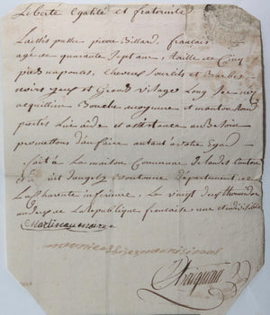 1794 France Landes (Charente Inférieure) laissez passer