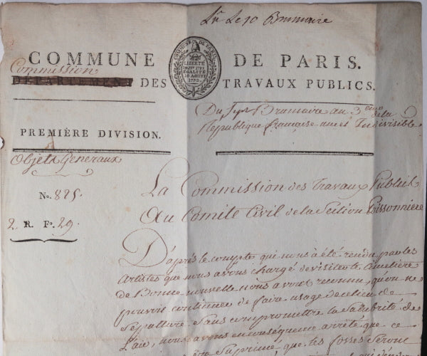 1794 Paris fermeture du cimetière Bonne Nouvelle : salubrité de l’air