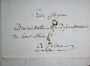 1794 Paris  lettre du Comité de Legislation au Dépt. Haut-Rhin