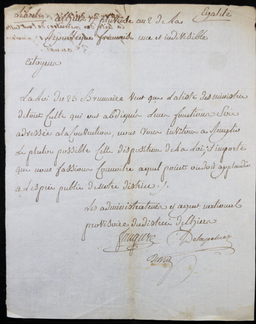1794 liste des ministres cultes abdiqué fonctions Thiers (Puy-de-Dôme)