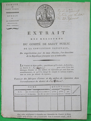1794 requête du Comité de Salut Public pour information, avec une menace!