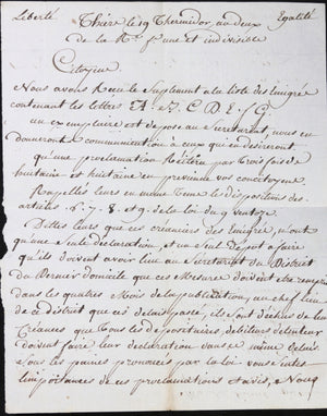 1794 supplement à la liste des émigrés, Thiers (Puy-de-Dome)