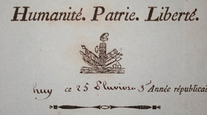 1795 Huy Belgique, garde magasin des vivres  poids des sacs de grains