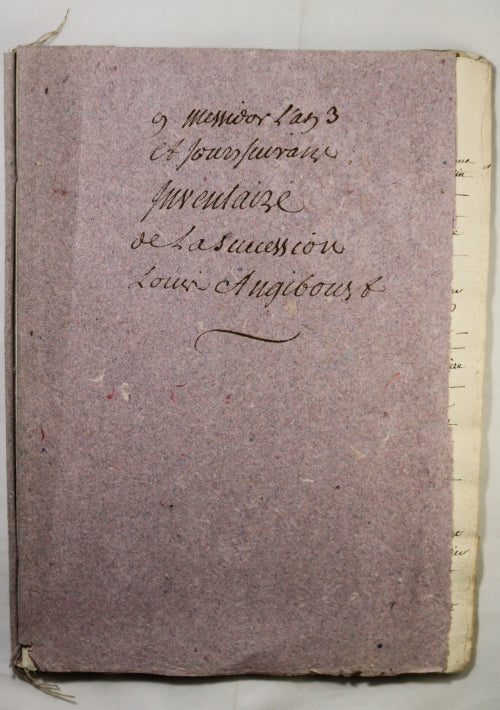 1795 fabuleux inventaire après décès d'un cultivateur, Houdan (Yvelines)