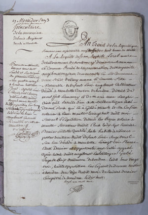 1795 fabuleux inventaire après décès d'un cultivateur, Houdan (Yvelines)