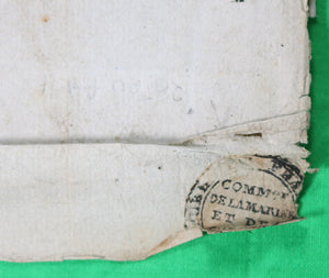 1796 lettre du Ministre Colonies Truguet à Étampes (Saint-Domingue)