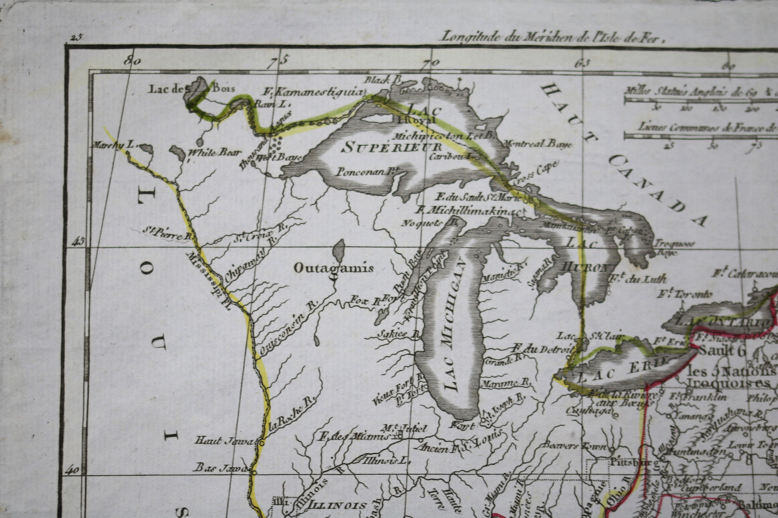 @1799 Blondeau map eastern USA / carte partie est des États-Unis